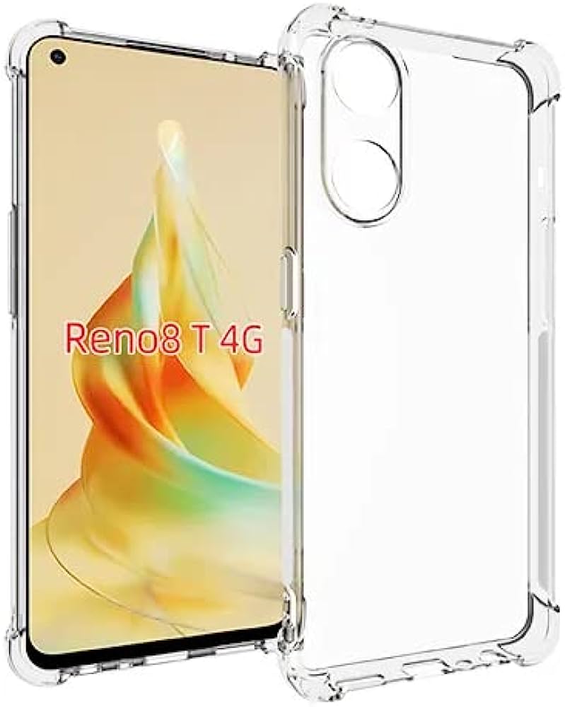 Picture of For   oppo reno 8T    Premium Silicone Case Crystal Clear Soft TPU Ultra-Thin Transparent Flexible Protective Mobile Phone Back Cover