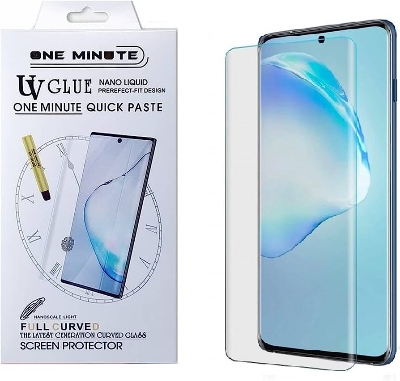 Picture of One minute UV Light Adhesive Tempered Glass Screen Protector for  samsung galaxy   s8 plus