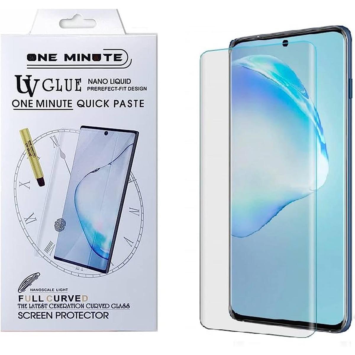 Picture of One minute UV Light Adhesive Tempered Glass Screen Protector for  huawei honor  9XA