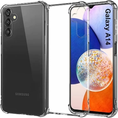 Picture of For Samsung Galaxy A14 Flexible Clear Transparent Soft TPU Back Case Cover