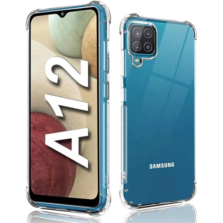 Picture of For Samsung Galaxy A12 M12 Flexible Clear Transparent Soft TPU Back Case Cover