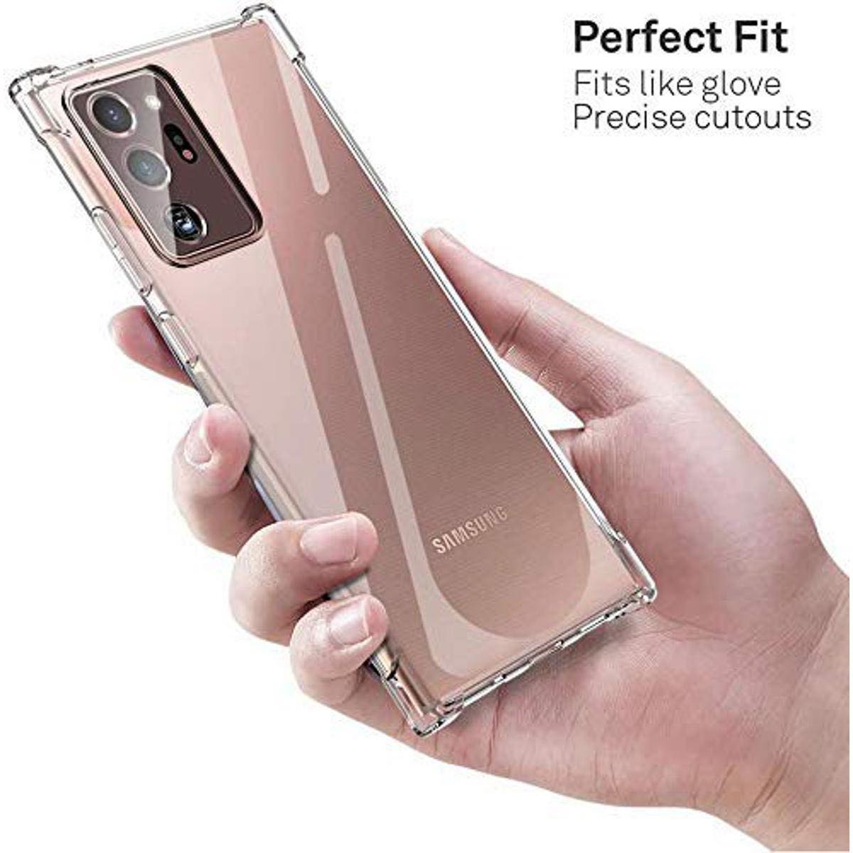Picture of For Samsung Galaxy note 20 ultr a  Flexible Clear Transparent Soft TPU Back Case Cover