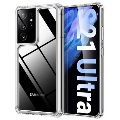 Picture of For Samsung Galaxy S21 ultra Flexible Clear Transparent Soft TPU Back Case Cover