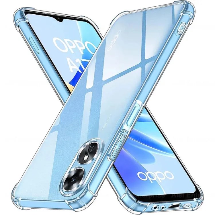 Picture of For oppo A17   Flexible Clear Transparent Soft TPU Back Case Cover