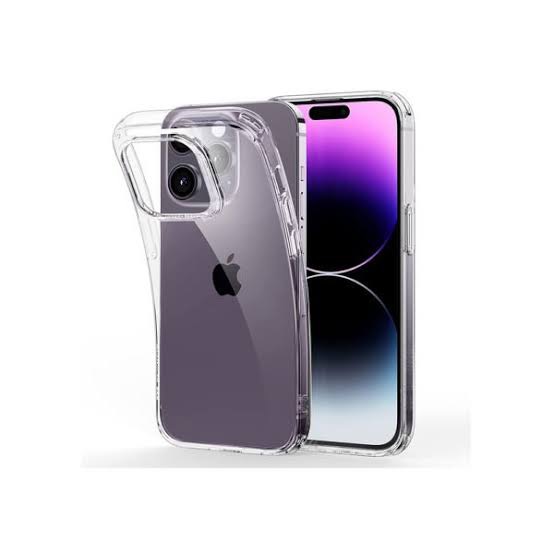 Picture of For iphone 14 pro  Flexible Clear Transparent Soft TPU Back Case Cover