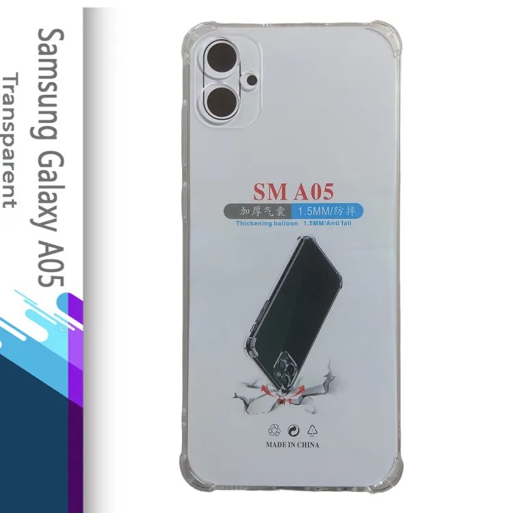 Picture of For samsung galaxy A05  Flexible Clear Transparent Soft TPU Back Case Cover