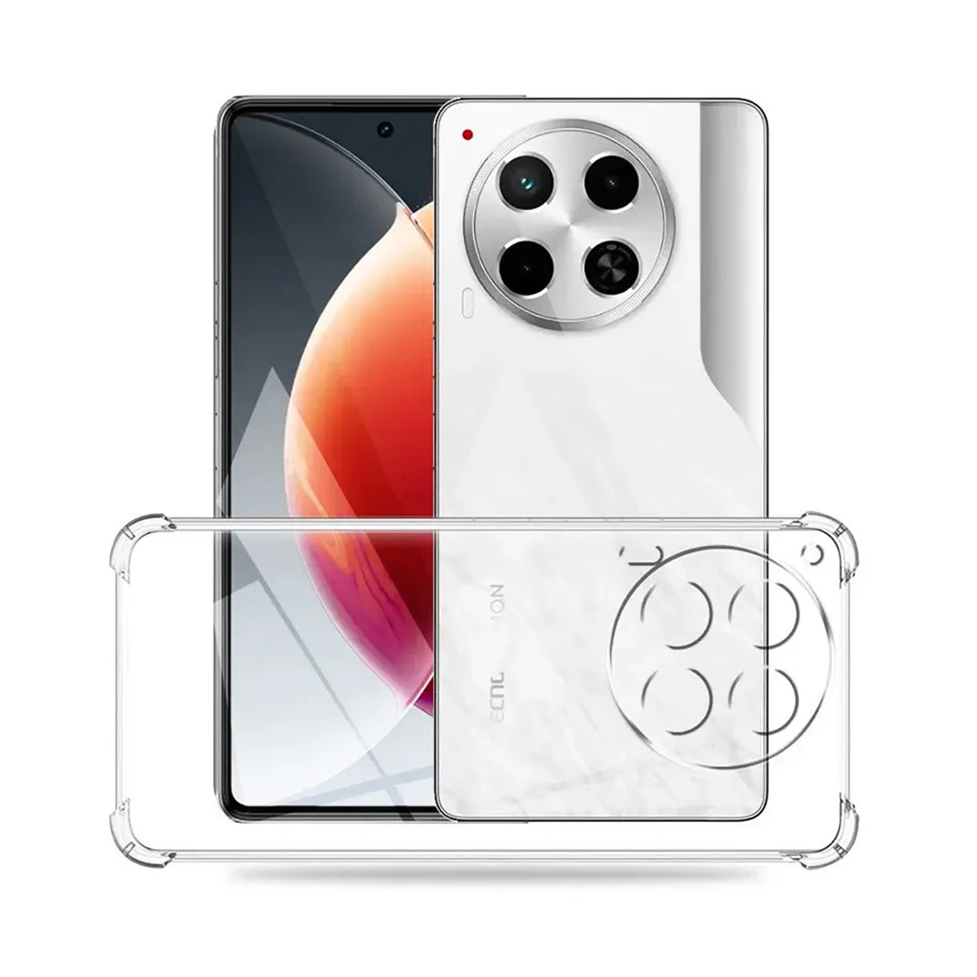 Picture of For Tecno Spark 20 pro plus  Flexible Clear Transparent Soft TPU Back Case Cover
