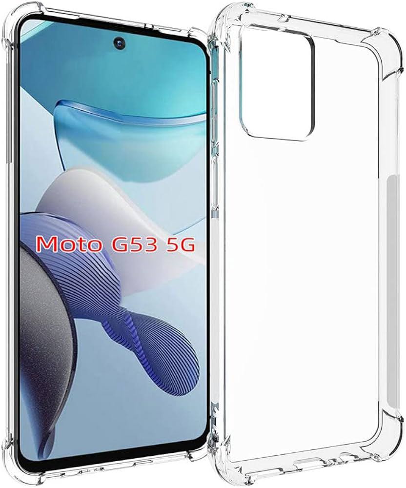 Picture of For Motorola G53   Flexible Clear Transparent Soft TPU Back Case Cover