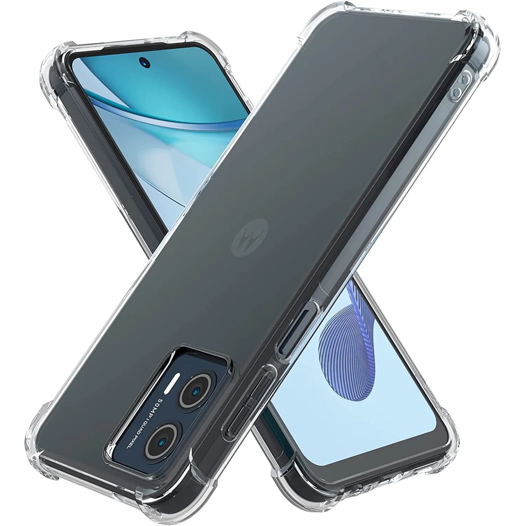 Picture of For Motorola G23 G13   Luxury Crystal Clear Case Soft Silicone Shockproof Transparent Shell TPU Back Cover G23 G13