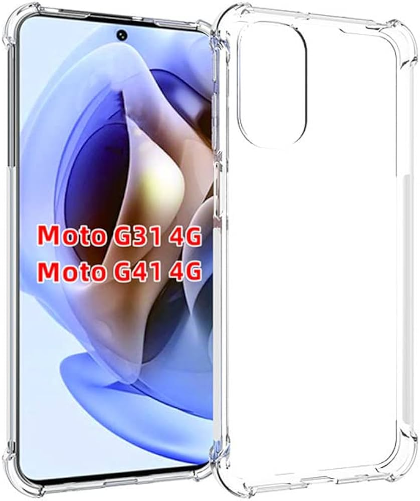 Picture of For Motorola G31 G41 without finger Luxury Crystal Clear Case Soft Silicone Shockproof Transparent Shell TPU Back Cover G31 G41