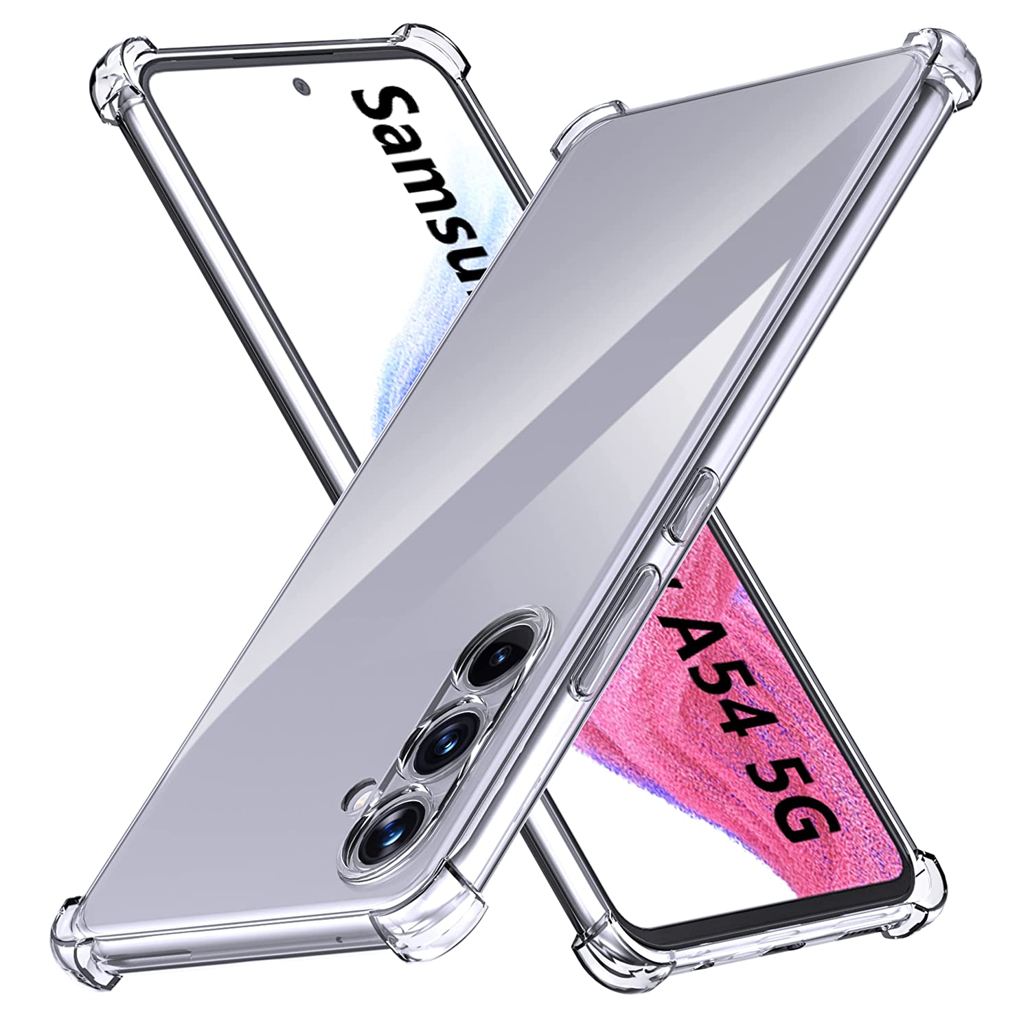 Picture of For A54   Luxury Crystal Clear Case Soft Silicone Shockproof Transparent Shell TPU
