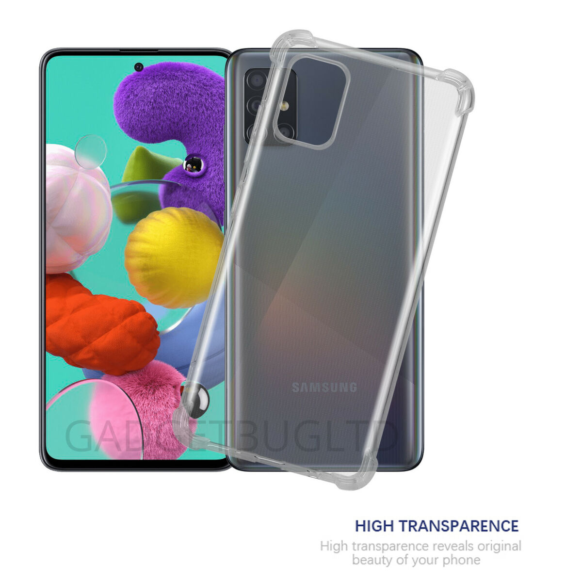 Picture of For A51 4G  Luxury Crystal Clear Case Soft Silicone Shockproof Transparent Shell TPU
