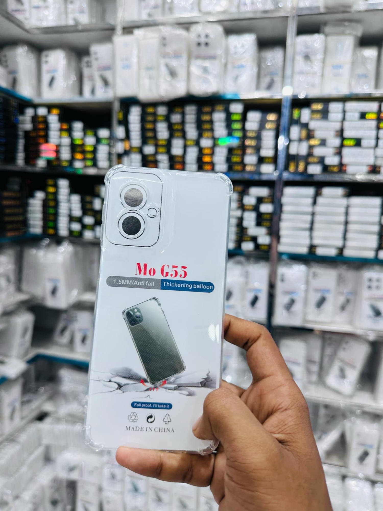 Picture of For Moto G55  Luxury Crystal Clear Case Soft Silicone Shockproof Transparent Shell TPU