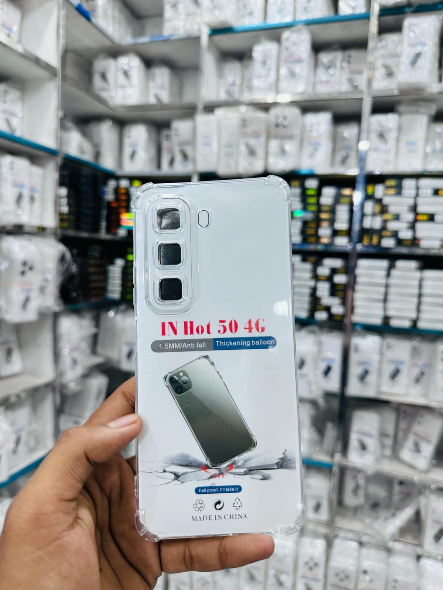 Picture of For Infinix Hot 50   Luxury Crystal Clear Case Soft Silicone Shockproof Transparent Shell TPU