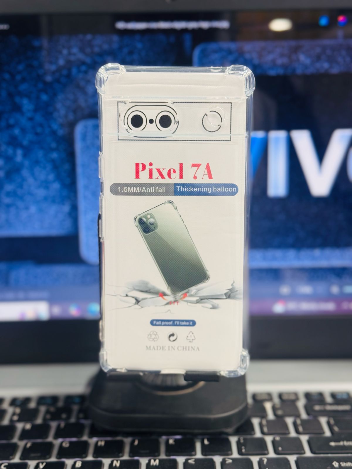Picture of For Google Pixel 7A Silicone Airbag cover Shockproof Transparent Protective Clear Back Cover TPU Case