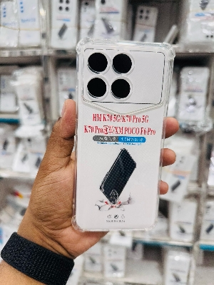 Picture of For Xiaomi K70 / K70 Pro 5G / K70 Prong / HM Poco F6 Pro Silicone Airbag cover Shockproof Transparent Protective Clear Back Cover TPU Case