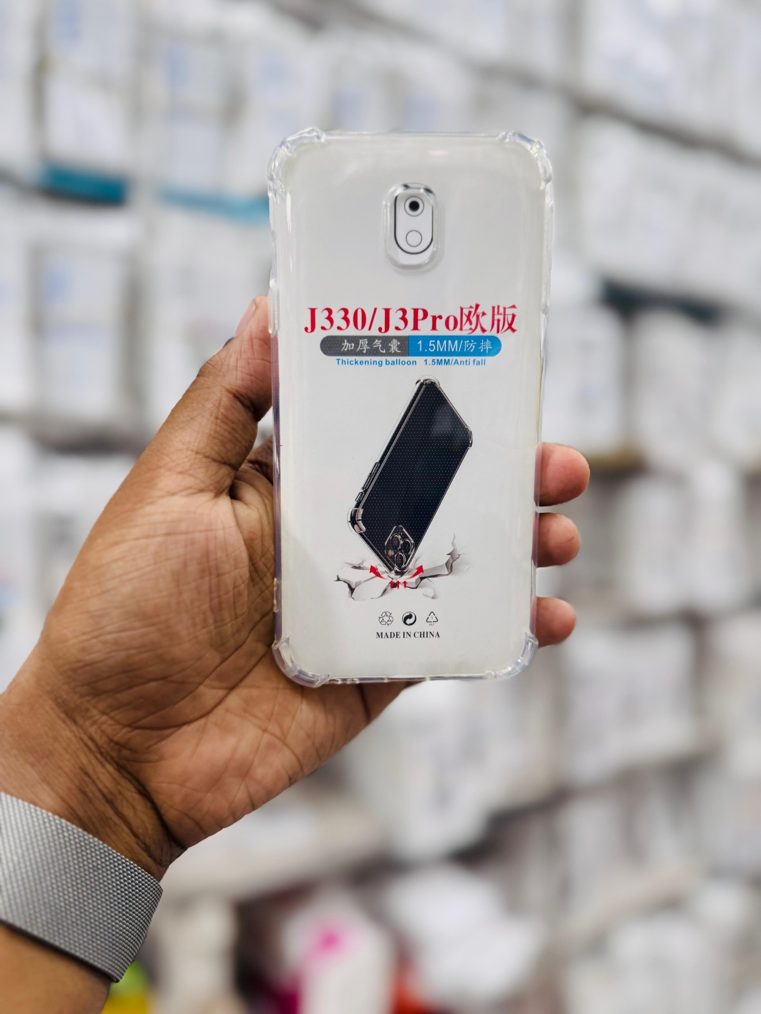 Picture of For Samsung Galaxy J330 / J3 Pro  Silicone Airbag cover Shockproof Transparent Protective Clear Back Cover TPU Case