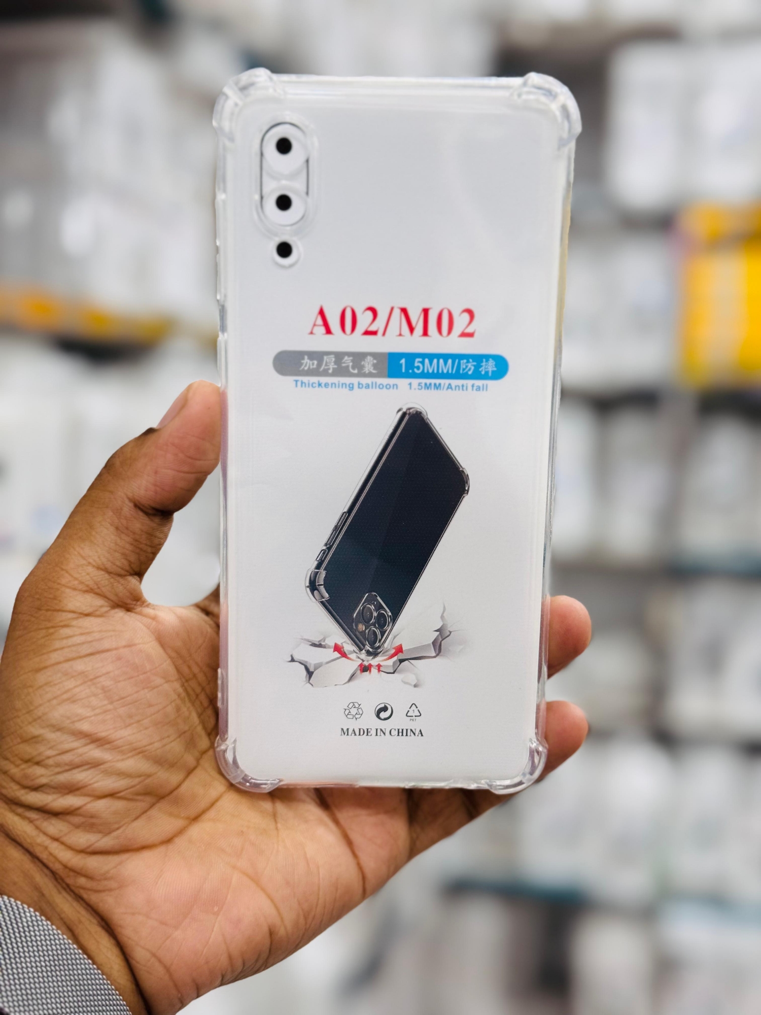 Picture of For Samsung Galaxy A02 / M02  Silicone Airbag cover Shockproof Transparent Protective Clear Back Cover TPU Case