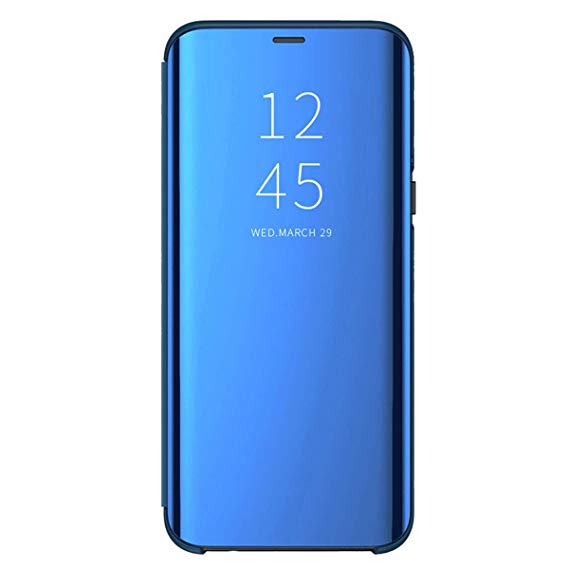 Picture of For Xiaomi Redmi Note10 Pro Max 4G 5G Flip Casing Luxury Plating Mirror Clamshell Redmi Note 10 Pro Max Flip Case Inner PU Leather Built-in Stand Clear View Flip Cover - Back Cover