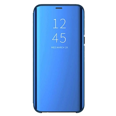 Picture of For Xiaomi Redmi Note10 Pro Max 4G 5G Flip Casing Luxury Plating Mirror Clamshell Redmi Note 10 Pro Max Flip Case Inner PU Leather Built-in Stand Clear View Flip Cover - Back Cover