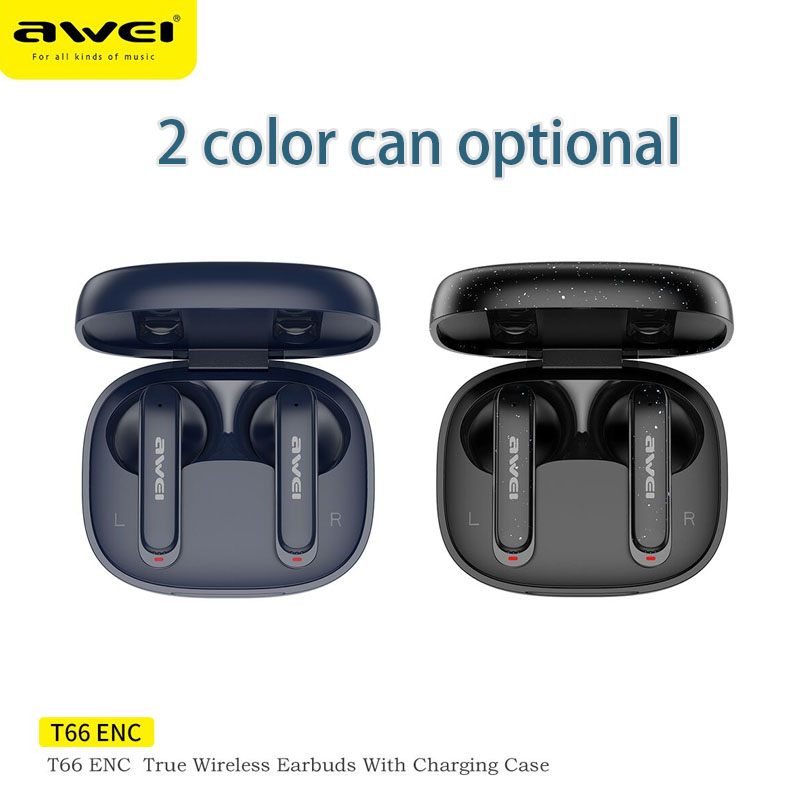 Picture of AWEI T13 TWS True Wireless Bluetooth Earbuds Bass HiFi In-Ear Mini Capsule Touch Contorol Airbuds With Mic HiFi Stereo Gaming Earbuds