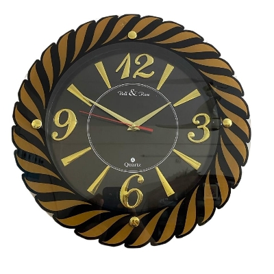 Picture of 38 CM Bell & Rose Traditional Wall Clock Round Shape Vintage Fiber Made China Decorative Wall Clock