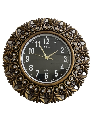 Picture of 45 CM Ajanta Traditional Wall Clock Round Shape Vintage Fiber Made China Decorative Wall Clock
