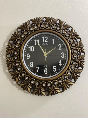Picture of 45 CM Ajanta Traditional Wall Clock Round Shape Vintage Fiber Made China Decorative Wall Clock