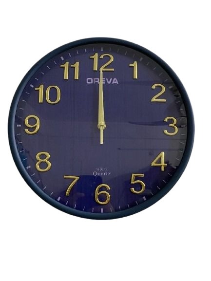 Picture of 31 CM Oreva Traditional Wall Clock Round Shape Vintage Fiber Made China Decorative Wall Clock