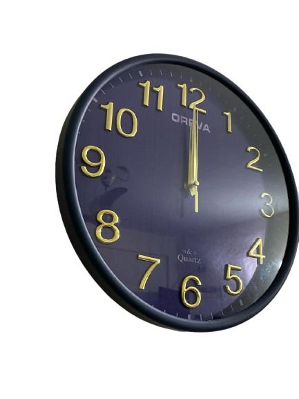 Picture of 31 CM Oreva Traditional Wall Clock Round Shape Vintage Fiber Made China Decorative Wall Clock