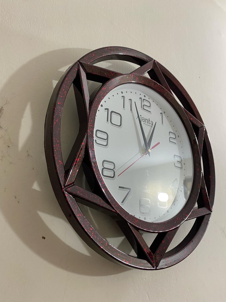 Picture of 38 CM AjantaTraditional Wall Clock Round Shape Vintage Fiber Made China Decorative Wall Clock