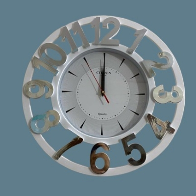 Picture of 43 CM Citizen Traditional Wall Clock Round Shape Vintage Fiber Made China Decorative Wall Clock