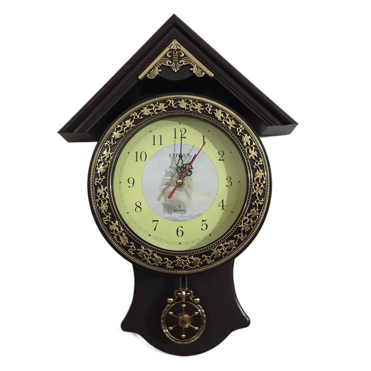 Picture of 46 CM Vintage Fiber Made Citisun Pendulum Decorative Wall Clock-46cm