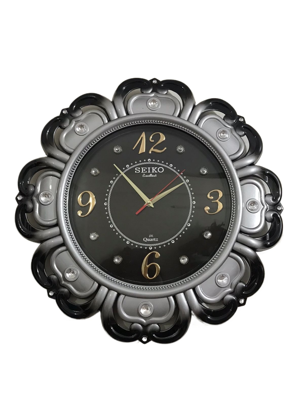 Picture of 48 Homestop Round Shape Vintage Fiber Made Sharp Decorative Wall Clock - 48cm