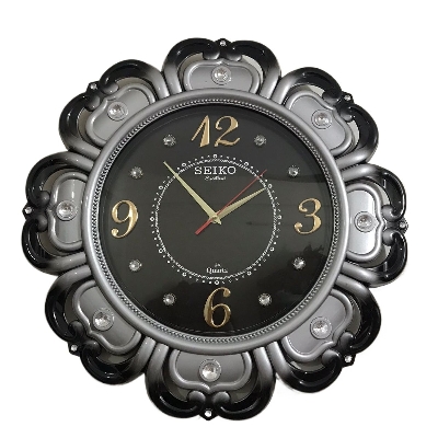 Picture of 48 Homestop Round Shape Vintage Fiber Made Sharp Decorative Wall Clock - 48cm