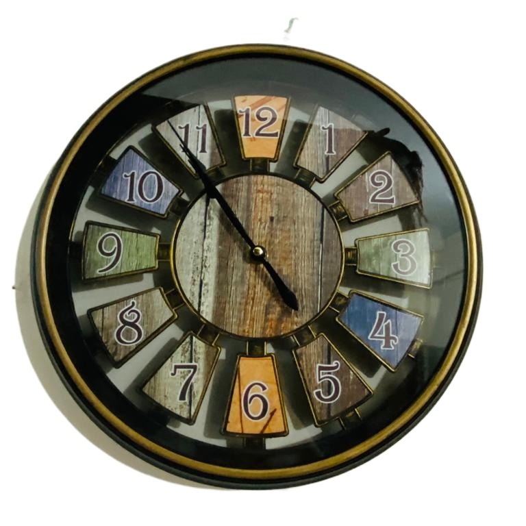 Picture of 28 CM Traditional Wall Clock Round Shape Vintage Fiber Made China Decorative Wall Clock - 28cm (Small Size)