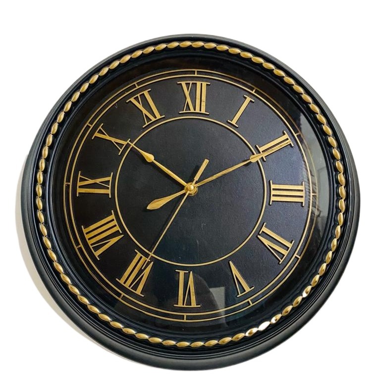 Picture of 30 CM Traditional Wall Clock Round Shape Vintage Roman Numeral Digit Fiber Made China Decorative Wall Clock - 30cm