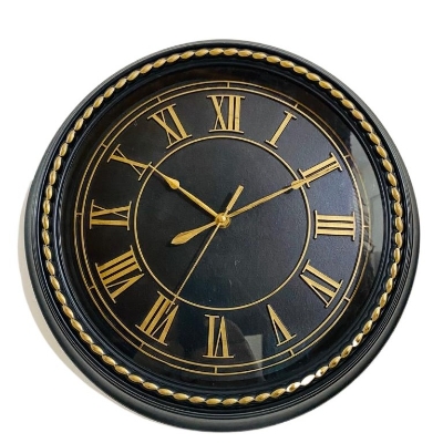 Picture of 30 CM Traditional Wall Clock Round Shape Vintage Roman Numeral Digit Fiber Made China Decorative Wall Clock - 30cm