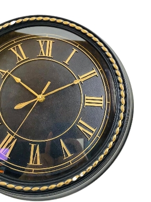 Picture of 30 CM Traditional Wall Clock Round Shape Vintage Roman Numeral Digit Fiber Made China Decorative Wall Clock - 30cm