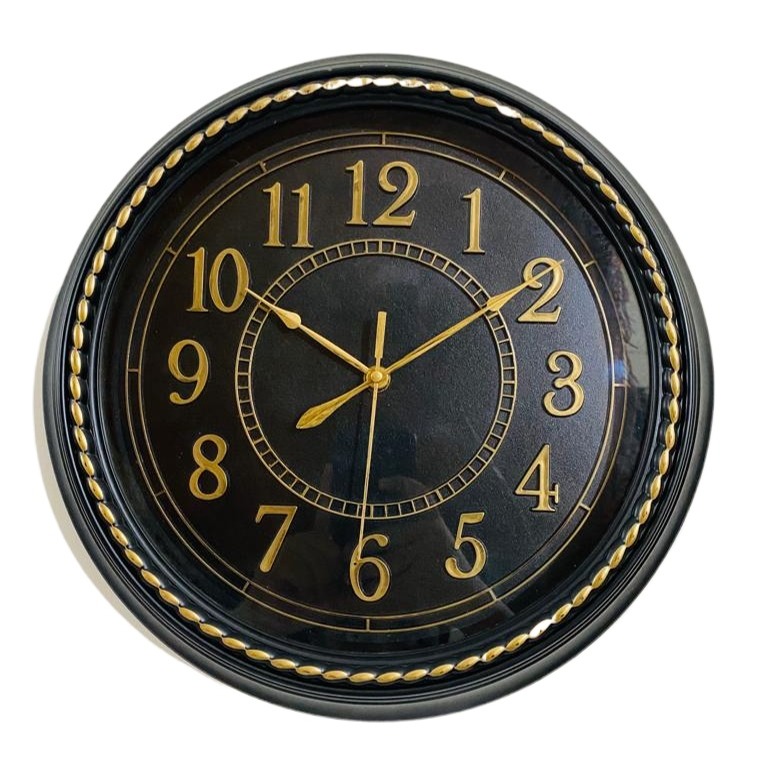 Picture of 30 CM Traditional Wall Clock Round Shape Vintage Roman Numeral Digit Fiber Made China Decorative Wall Clock - 30cm