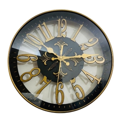 Picture of 25 CM Traditional Wall Clock Round Shape Vintage Fiber Made China Decorative Wall Clock - 25cm (Small Size)