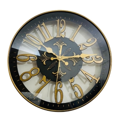 Picture of 25 CM Traditional Wall Clock Round Shape Vintage Fiber Made China Decorative Wall Clock - 25cm (Small Size)
