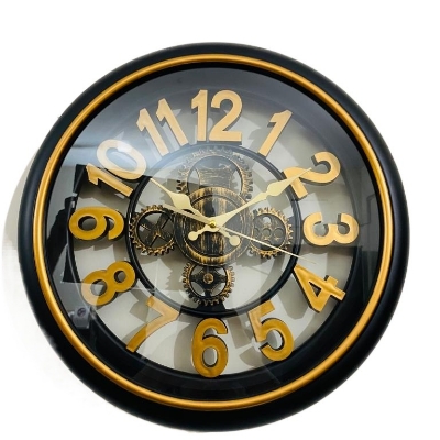 Picture of 40 CM Traditional Wall Clock Round Shape Vintage Fiber Made China Decorative Wall Clock - 40cm