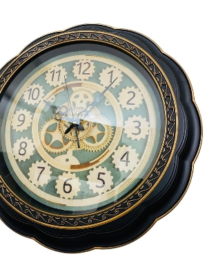 Picture of 51 CM Traditional Wall Clock Round Shape Vintage Fiber Made China Decorative Wall Clock - 51cm