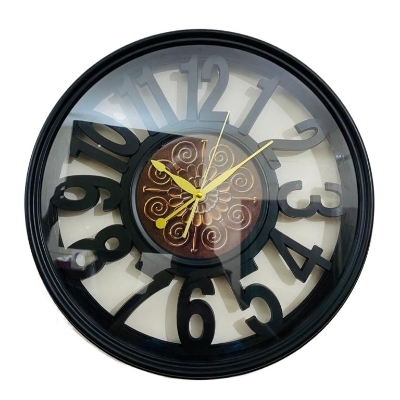Picture of 41 CM Traditional Wall Clock Round Shape Vintage Fiber Made China Decorative Wall Clock - 41cm