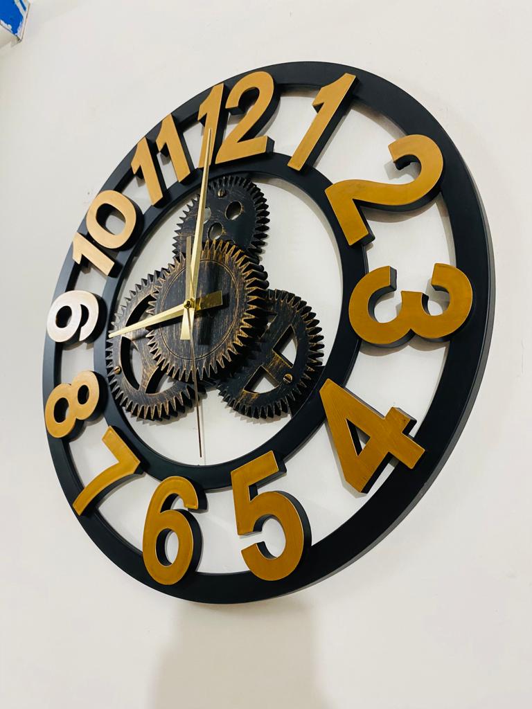 Picture of 60 CM Traditional Wall Clock Round Shape Vintage Fiber Made China Decorative Wall Clock - 60cm (Big Size)
