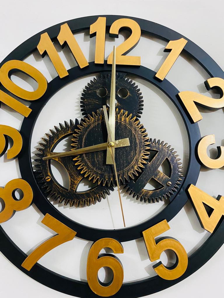 Picture of 40 CM Traditional Wall Clock Round Shape Vintage Fiber Made China Decorative Wall Clock - 40cm