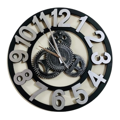 Picture of 40 CM Traditional Wall Clock Round Shape Vintage Fiber Made China Decorative Wall Clock - 40cm