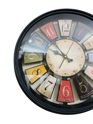 Picture of 41 CM Traditional Wall Clock Round Shape Vintage Fiber Made China Decorative Wall Clock - 41cm
