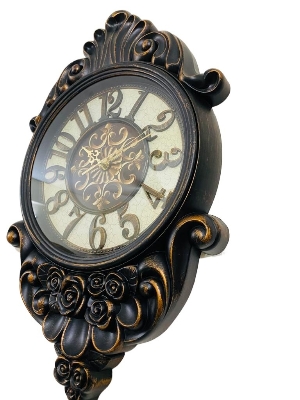 Picture of 60 CM Traditional Wall Clock Oval Shape Vintage Fiber Made China Decorative Wall Clock - 60cm